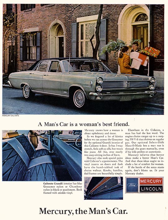 1968 Mercury Auto Advertising